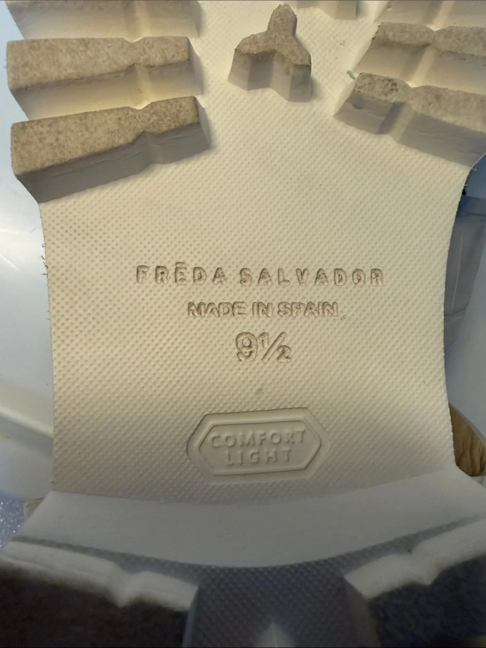 Freda Salvador Darya Lug Sole Fisherman Sandals Bone US 9.5 Made in 🇪🇸 Spain